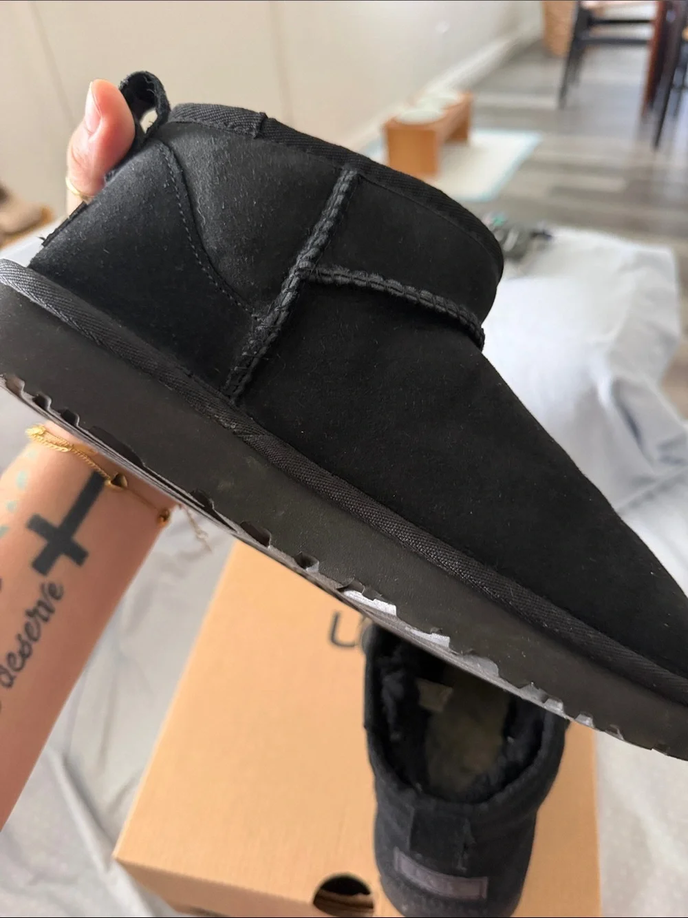 UGG Black Classic Ultra Mini Boots